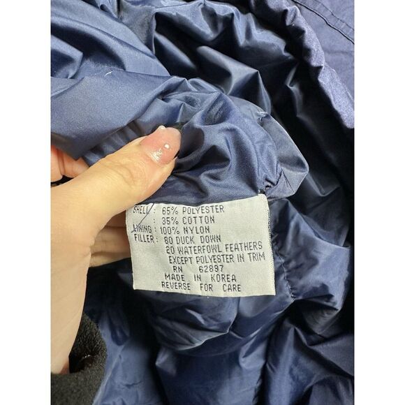 Vintage Triple FAT Goose‎ Navy Blue Down Puffer Parka Jacket Men's Size Medium - Picture 9 of 9